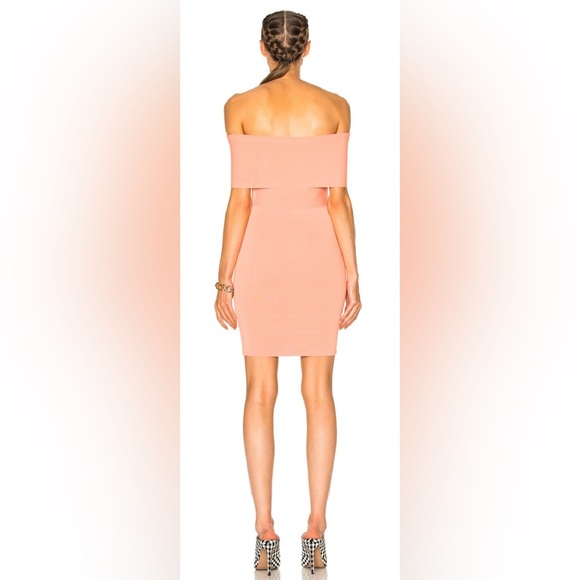 NWT - T by Alexander Wang Off-the-shoulder Ponte Dress in Salmon - Size S - Picture 4 of 6
